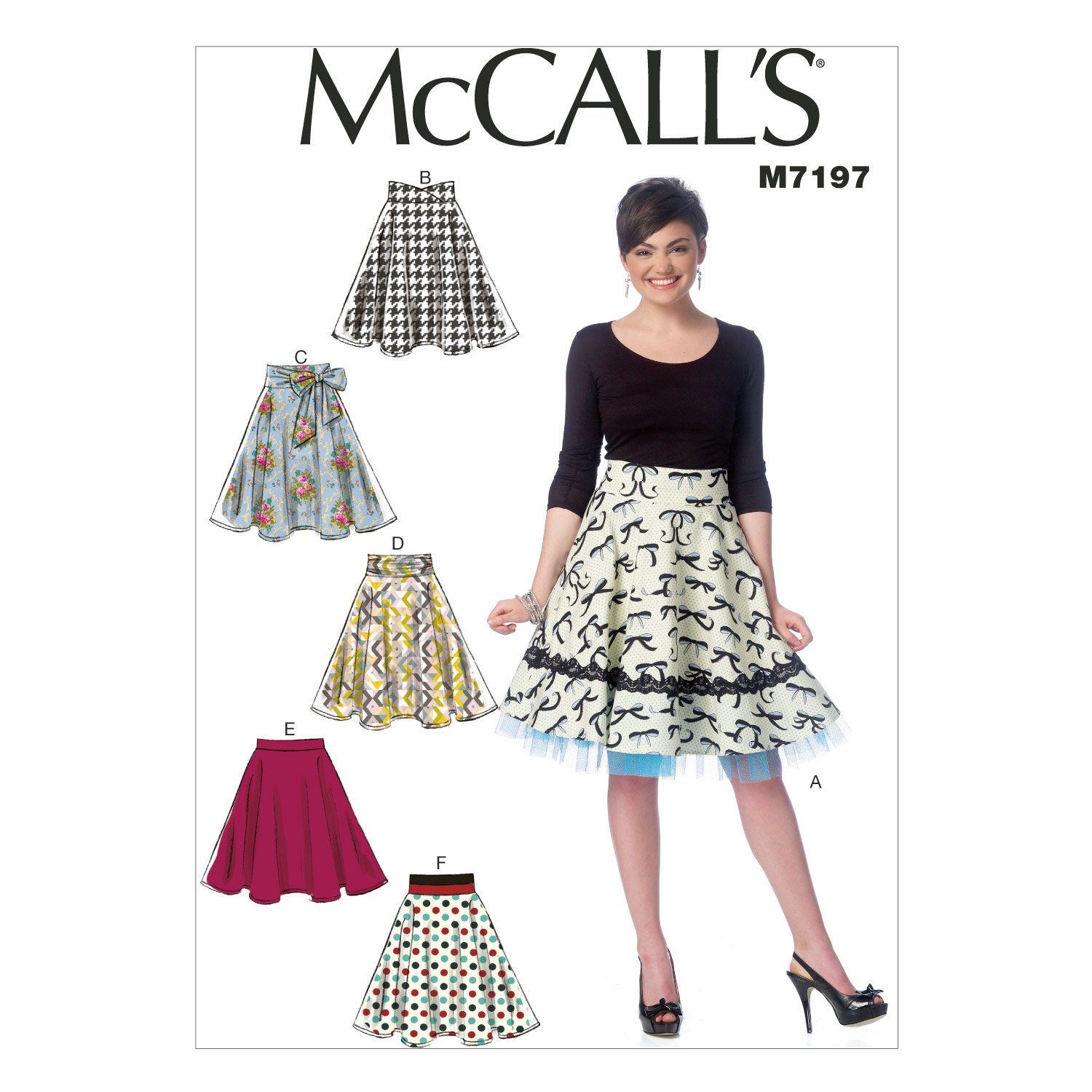Mccall's Patterns 7197 E5,Misses Skirts,Sizes 14-16-18-20-22