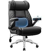 Office Chair Big and Tall, Desk Computer Chair for Heavy People, Oversized Executive Gaming Chair, Extra Wide 500LBS Ergonomic Comfy Office Chair with Adjustable Lumbar Support & 5D Flip Arms