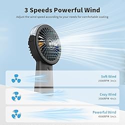 Otlonpe Handheld Misting Fan Portable, 4000mAh
