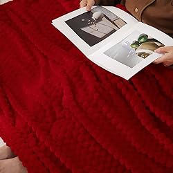 Red Throw Blanket 50"×60" inches Gifts for Mom