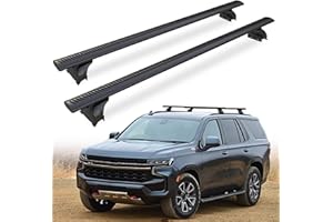 AUXPACBO 330 LBS Lockable Cross Bar Fit for 2021 2022 2023 2024 2025 Chevrolet Tahoe, Chevy Suburban, GMC Yukon & Yukon XL, Cadillac Escalade ESV Anti-Theft Roof Rack Rail Crossbar Luggage Cargo Bar
