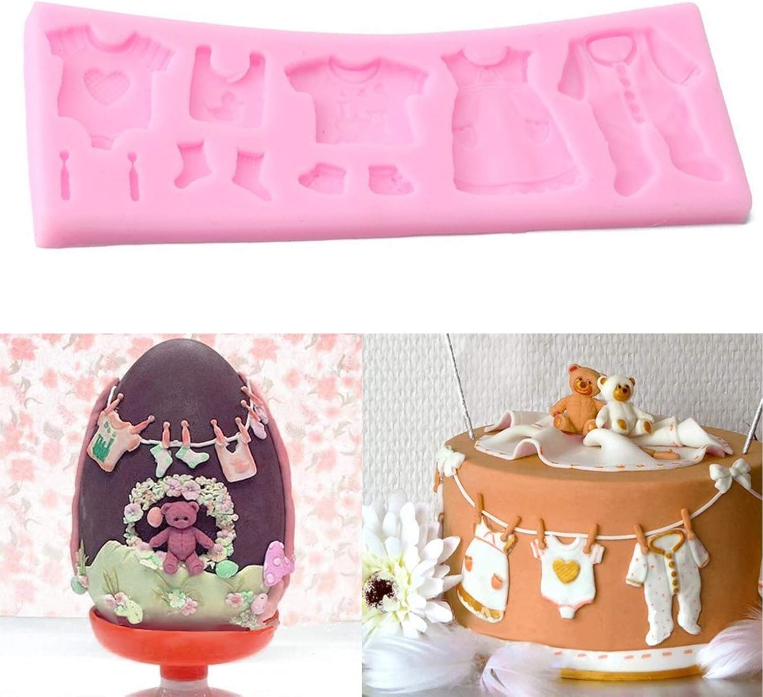 guanici silikon fondant kuchen formen 3d backform kuchen dekorieren werkzeuge baby fussabdruck motive baby kleidung formen schokoladenformen diy kuchen sussigkeiten gelee backformen tortedeko 3 stuck backen backformen ayurvedanetworkbhu com