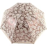 Orgrimmar Ladies Lace Parasol Umbrella Anti-UV Protection Sun Shade UPF 50+ Lightweight and Portable Folding Umbrella (Yellow)