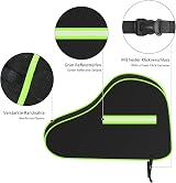 URAQT Tow Hitch Cover Universal Waterproof with Reflective Strips (Black/Green) view 3