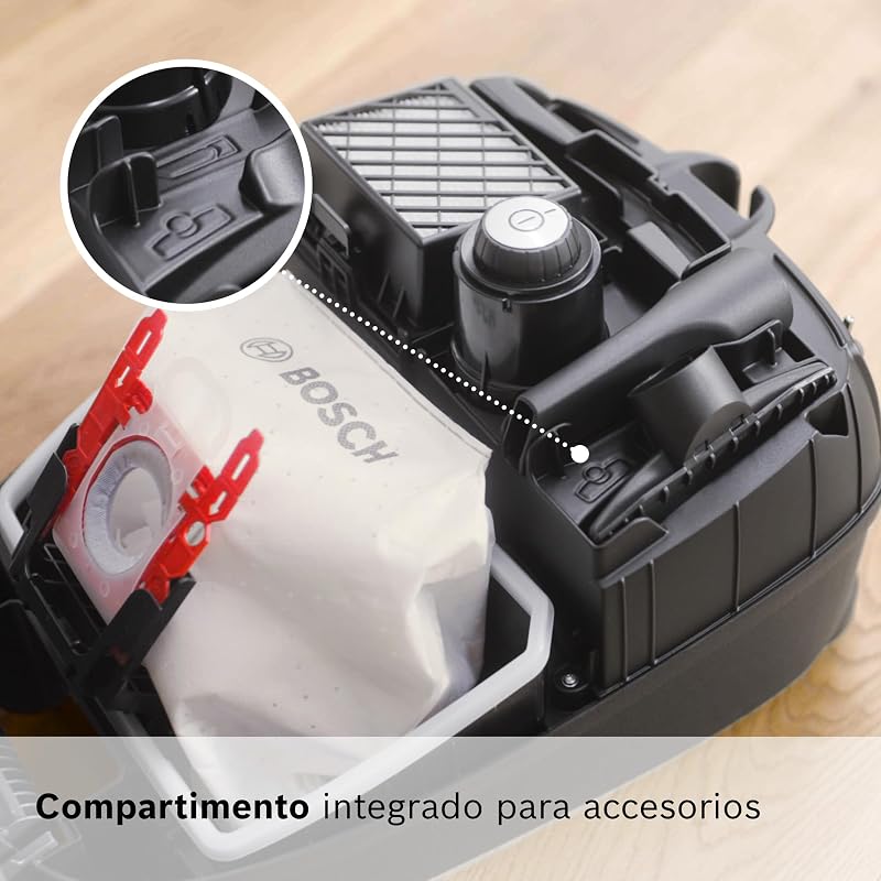 - Aspirador embalado, Série 4, volume XL do saco de pó, bico para ranhuras e estofos, branco, BGB41WH1