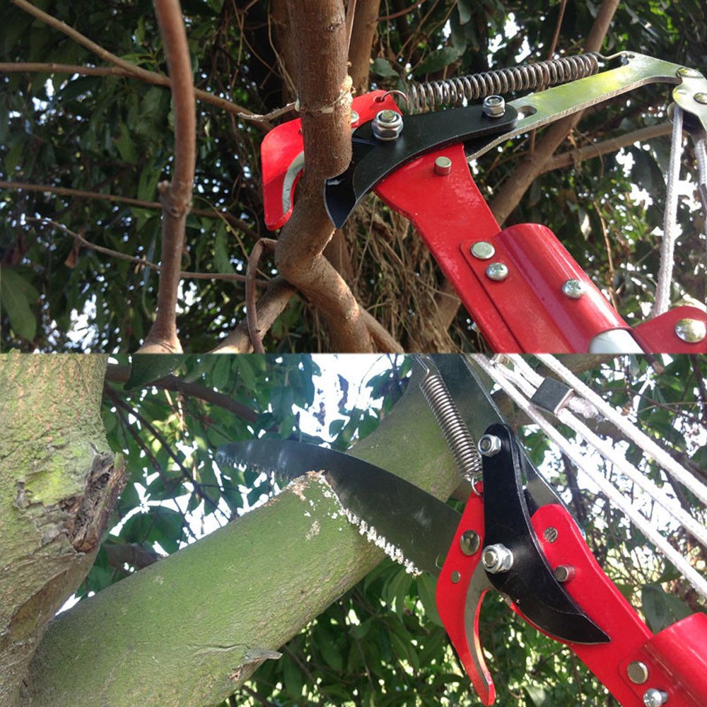 HANZIUP Extendable Tree Pruner Lopper Saw with 3Sided Grinding Blade