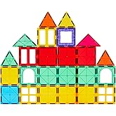 Gemmicc Magnetic Tiles, Magnet Toys Building Blocks for Kids, STEM Approved Educational Toys, Starter Set Magnet Puzzles Stacking Blocks,Sensory Montessori Toys for Boys Girls
