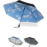 Totes Auto Open/Close Compact Umbrella with Printed Under Canopy