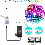 phopollo 24v LED Strip Lights 7.5m RGB with 44 Keys Remote view 5
