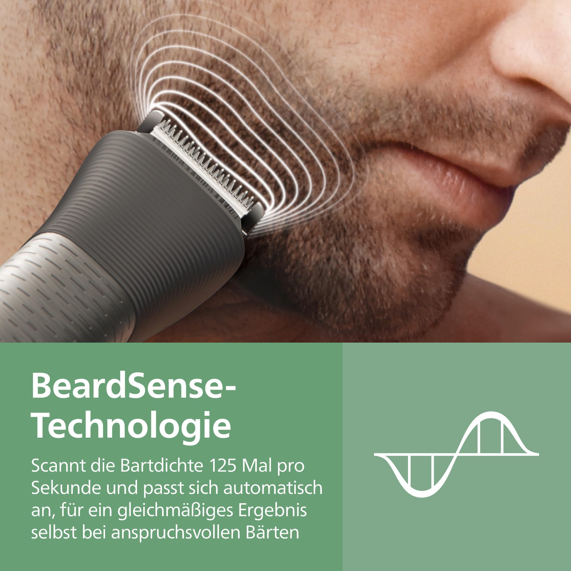 PHILIPS Multigroom Series 7000 All-in-One 17-teiliger Barttrimmer und Haarschneider für Gesicht, Kopf und Körper, selbstschärfende Metallklingen, 26 Längeneinstellungen (0,5-20 mm), Modell MG7961/15 6