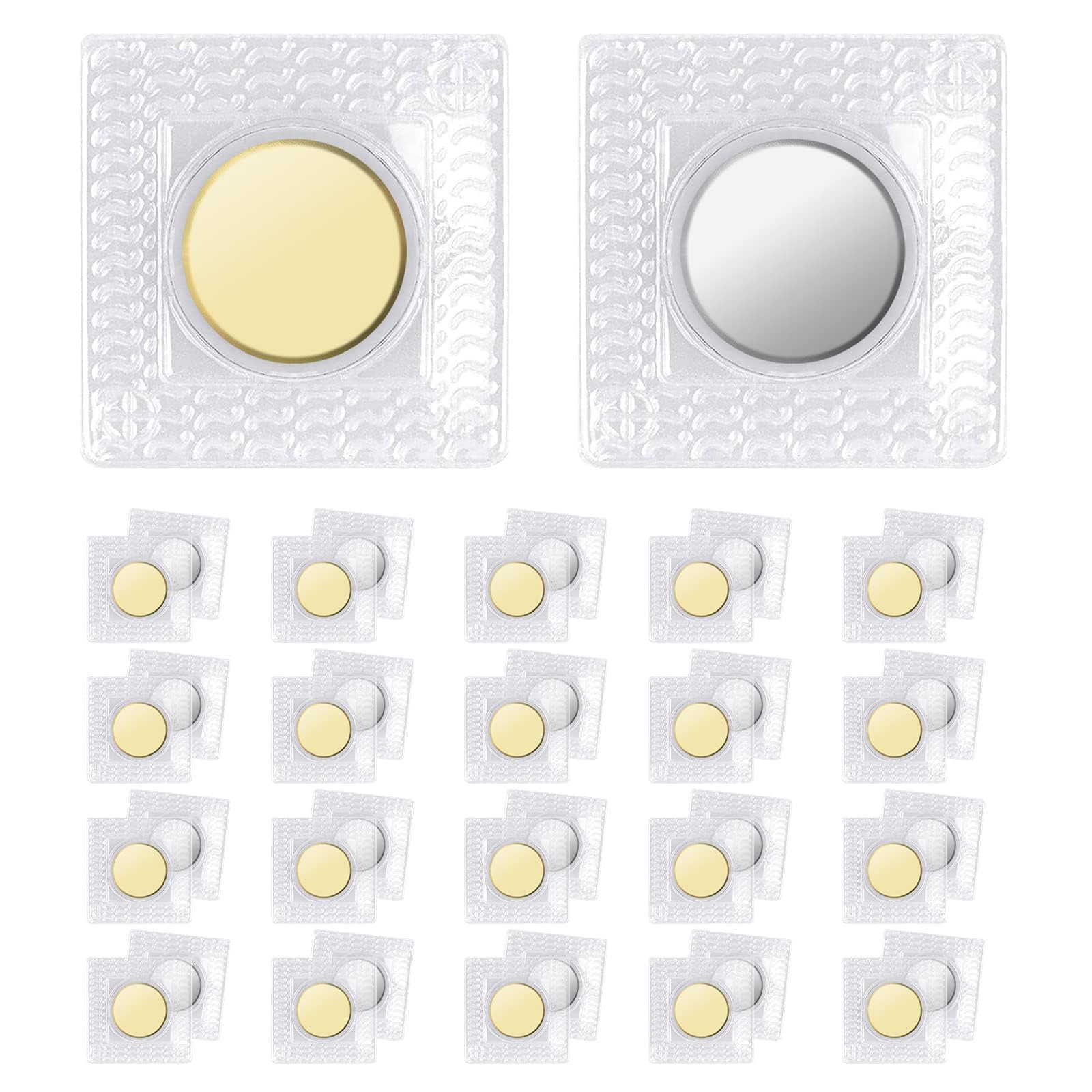 EEEKit 20 Pairs Sew in Magnets, Hidden Magnetic Snap Closure, PVC Invisible Magnetic Fastener for Thin Fabric, Bag Lining, Pocket Flap, Clothing Lining, DIY Sewing