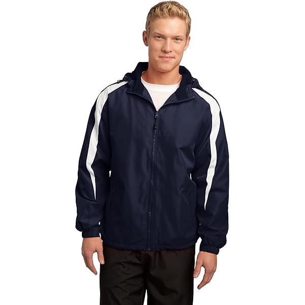 SPORT-TEK Unisex Fleece-Lined Colorblock Jacket at Amazon Men's
