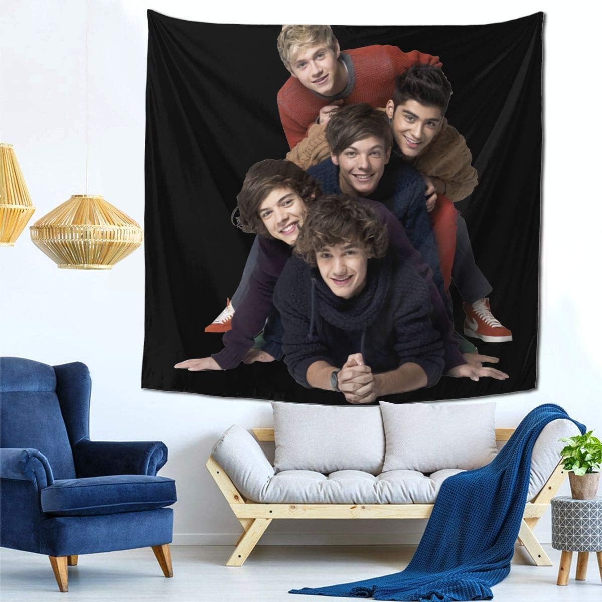One Direction Tapestries Trippy Tapestry Wall