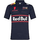 Castore Oracle Men’s Red Bull Racing F1 Team Driver Polo Shirt | Official Red Bull F1 Racing Shirt with Team & Sponsor Logos