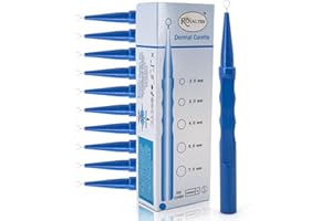 ROYALTEK Sterile Disposable Dermal Curettes, Easy Peel Packing - Box of 10 (5.00 mm)