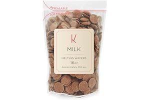 KIDU K Chocolate Melting Wafers Bulk Perfect For Dipping, Deserts, Baking And More (1 Pound, Milk)