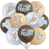 24Pcs Bear Balloons for We Can Beary Wait Baby Shower Decorations 12inch Balloons for Bear Baby Shower Birthday Party Decorations