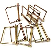 Wire Lock Pin, Trailer Coupler Pin,Hitch pin,1/4 Inch, 10 Pieces, Square, Gold