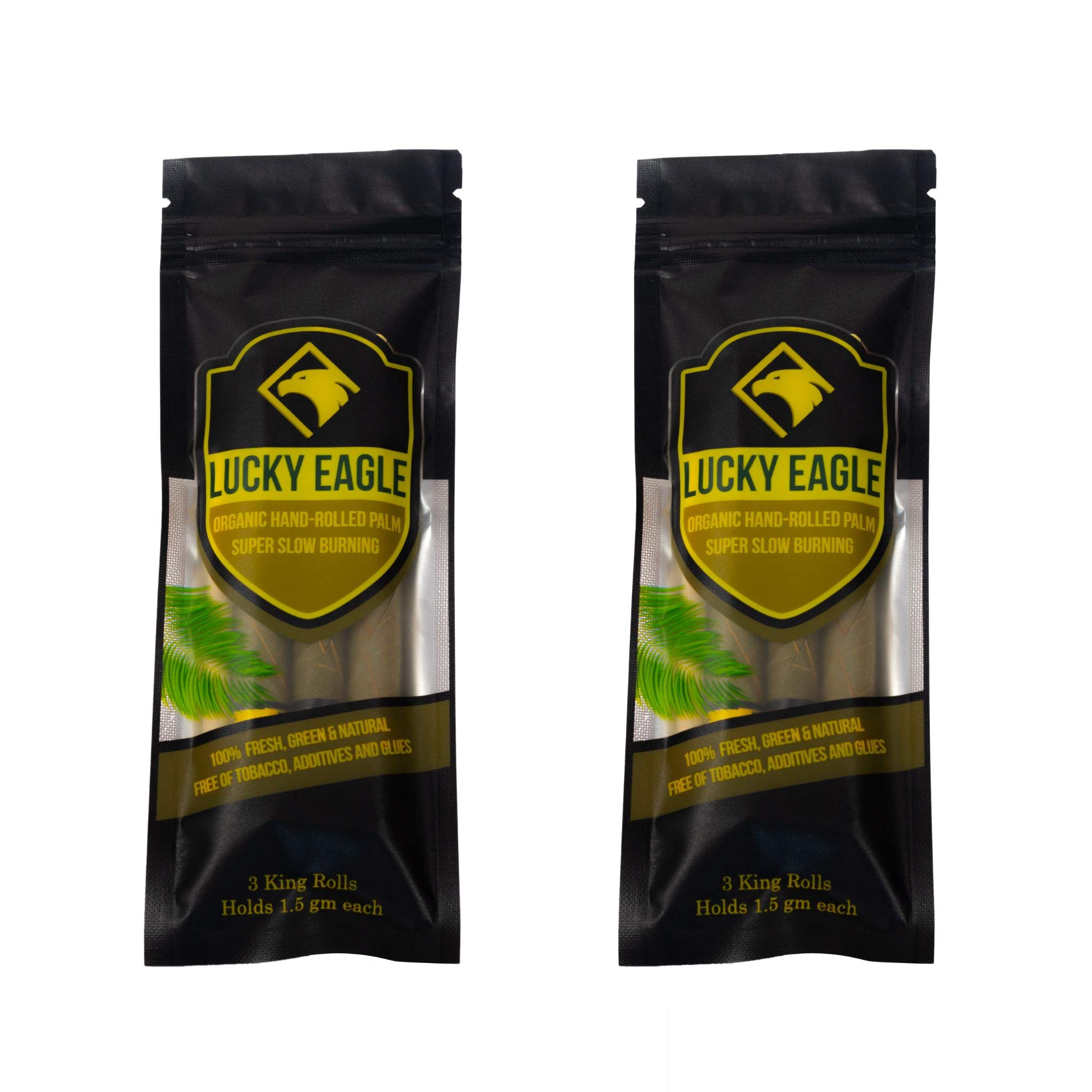 Lucky Eagle King PreRolled Palm Cones - Pre Wraps King Cones 6 Rolls (2 Packages)