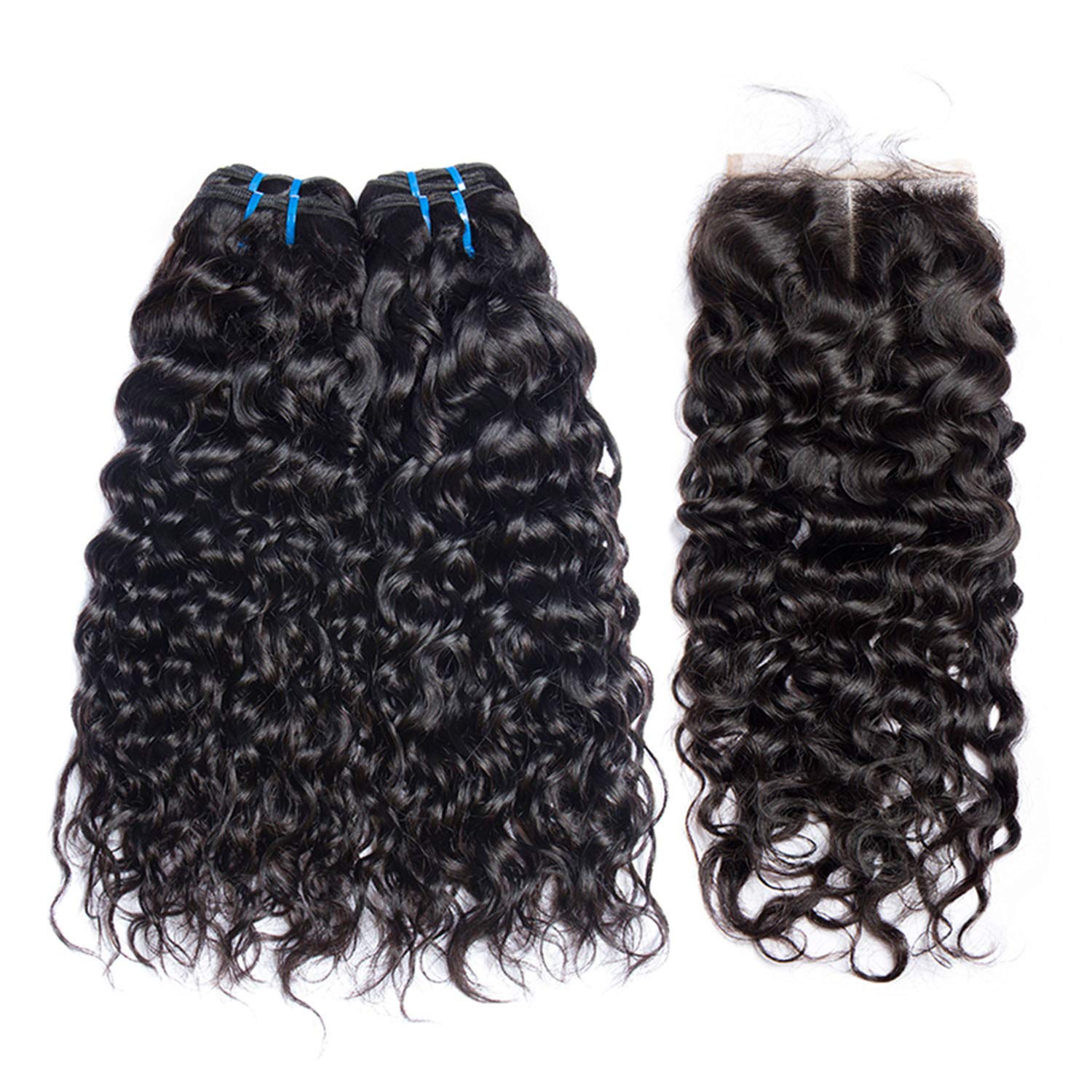 Amazon Com Water Wave Bundles With Closure Brazilian Hair 3 4