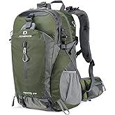 FENGDONG 40L Waterproof Lightweight Hiking,Camping,Travel Backpack for Men Women (green)