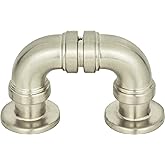 Steampunk Small Drawer Pull - 1 3/8" Center-to-Center in Satin Nickel