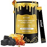 Pure Shilajit |Shilajit Honey Sticks |85+ Trace Minerals,Boost Energy |Enhance Immunity |shilajit for Men |30 Sticks