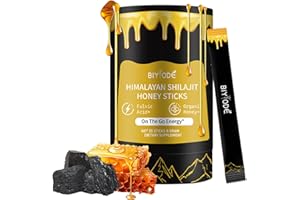 AUIXOPI Pure Shilajit |Shilajit Honey Sticks |85+ Trace Minerals,Boost Energy |Enhance Immunity |shilajit for Men |30 Sticks