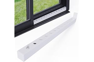WooFog (2 pcs Adjustable Window Security Bars for Vertical Sliding Windows,Window Locks Bars for Child Safety from Inside, Metal Window Stoppers Burglar Bars，16.3-29.3 inch Extendable-White