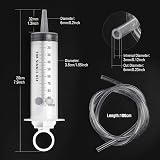 Hyber&Cara 100ml Syringe with 100cm Tube Large Plastic Measuring Syringe view 3