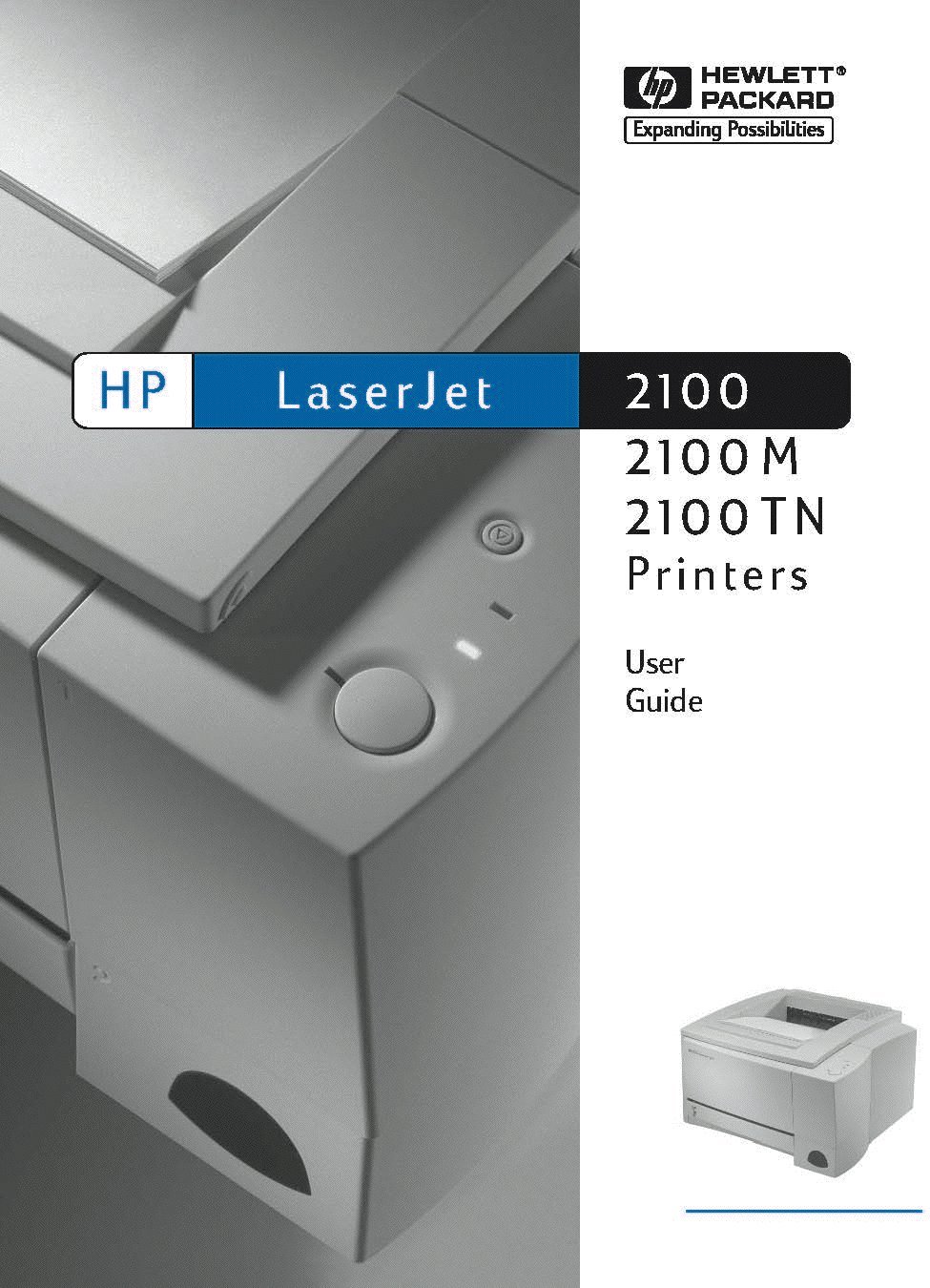 HP LaserJet Laser Printer 2100/M/TN 184 Page User Manual Guide Paperback –  2002