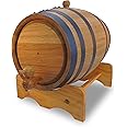 Red Head Barrels - 5 L Premium Oak Barrels for Aging Whiskey, Wine, Rum, Scotch, and More, Ideal for Whiskey Barrel or Wine Barrel, American Charred Oak Barrel for Bourbon, Tequila & Brandy