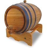 Red Head Barrels - 5 L Premium Oak Barrels for Aging Whiskey, Wine, Rum, Scotch, and More, Ideal for Whiskey Barrel or Wine Barrel, American Charred Oak Barrel for Bourbon, Tequila &amp; Brandy