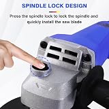 Lucn 2000W Corded Angle Grinder 115mm 230V M14 12000rpm Blue view 6