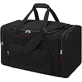 THSOGO 22 inch Gym Bag for Men - 55L Large Travel Duffle Bag Sports Equipment Bag with Multiple Zippered Pockets,Outdoor Workout Duffle Bag for Overnight Weekend - Black