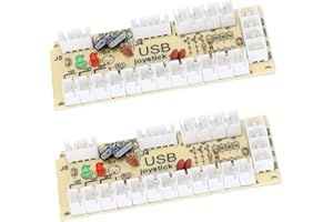 Zero Delay Arcade USB Encoder Board,USB to Joystick Button for PC MAME Raspberry Pi Retro,with 2.8mm Button Wire and 5 pin Jo