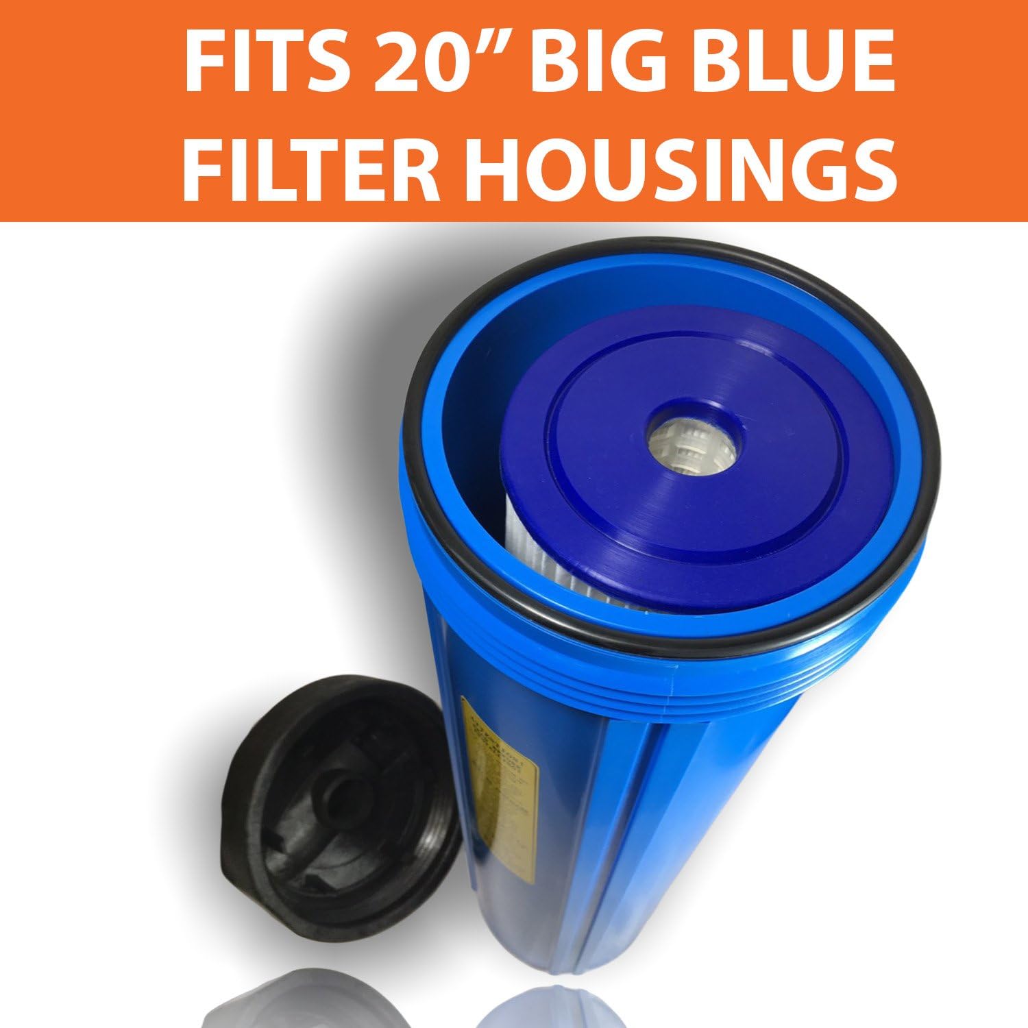 Aquaboon 1 Micron 20" Big Blue Pleated Sediment Water Filter Replacement Cartridge | Whole House Sediment Filtration | Compatible with ECP5-BB, AP810-2, HDC3001, CP5-BB, SPC-45-1005, ECP1-20BB, 2-Pack: Kitchen & Dining