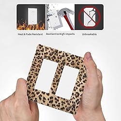 Classic Leopard 2 Gang Double Rocker/Decor Light