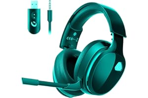 Gtheos 2.4GHz Wireless Gaming Headset for PS5, PS4 Fortnite & Call of Duty/FPS Gamers, PC, Nintendo Switch, Gaming Headphones