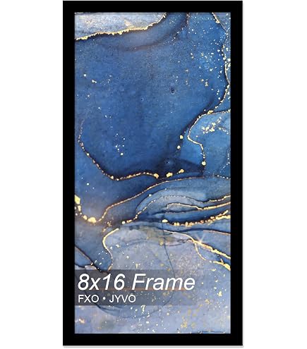 Quadro Frames 9x16 Picture Frame Kit – Style P375, 3/8 Inch Wide Molding, Glass Front, USA Made