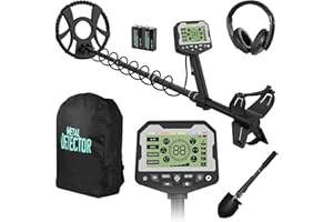 Raynesys Metal Detector for Adults, High Accuracy Gold Detector Kit, 5 Modes, 10" IP68 Coil, LCD Backlight Display, 19"-59" Adjustable Length, Metal Tester for Outdoor Adventures, Beach Hunting