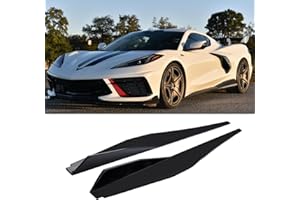 AUTRAGO Side Skirts for 2020-2024 Corvette C8 Stingray/ Z51, ABS Material, Gloss Black