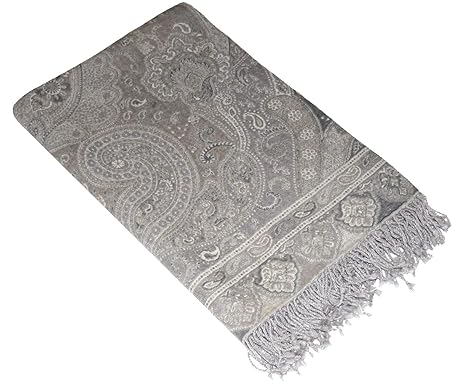 Lorenzo Cana Luxus Wolldecke Jacquard gewebt aus feinster Wolle vom Merino - Lamm Paisley Wohndecke Decke Wolle Sofadecke Kus