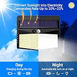 Peasur 168LED Solar Lights Outdoor 6 Pack Motion Sensor IP65 Waterproof Fence view 3
