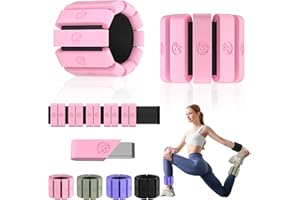 Sonkoloro Adjustable Wrist Weights for Women Men, Leg Weights for Women 0.75lb-1lb-1.3lb Each for Walking, Yoga, Dance, Barre, Gym