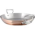 Mauviel Made In France M'Heritage Copper 150s 13.7-Inch Paella Pan with Cast Stainless Steel Handle
