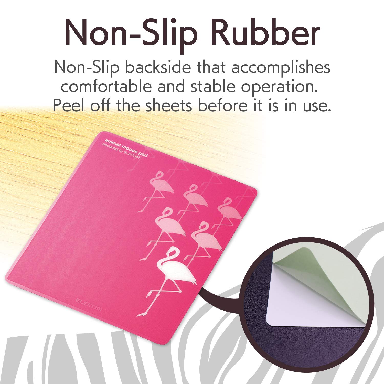 ELECOM Animal Mouse Pad/Non Slip/Stylish Design/Cute Flamingo MP-111C