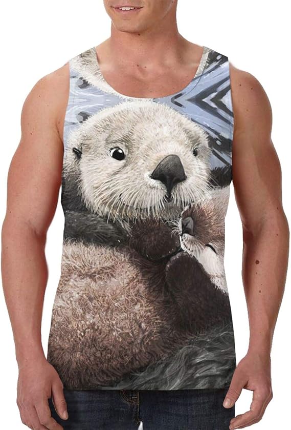 Amazon Co Jp タンクトップ かわいい ラッコ ママ 赤ちゃん ノースリーブ フィットネス スポーツ トレーニング 筋トレ メンズ 服 ファッション小物