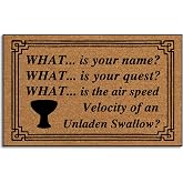 Wulidrom What is Your Name Holy Grail Doormats for Outdoor Entrance Home Rugs Indoor, Funny Monogrammed Doormat Entryway Entry Rug Non Slip Rubber Front Welcome Door Mat Outside Floor Mats 30