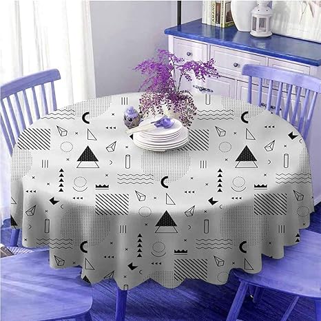 Amazon Uetech モダンラウンドテーブルクロス オーシャンインテリアコレクション 雲のサマースカイクリームグリーンターコイズ 海のココナッツヤシのイラスト Diameter 54 テーブルクロス オンライン通販